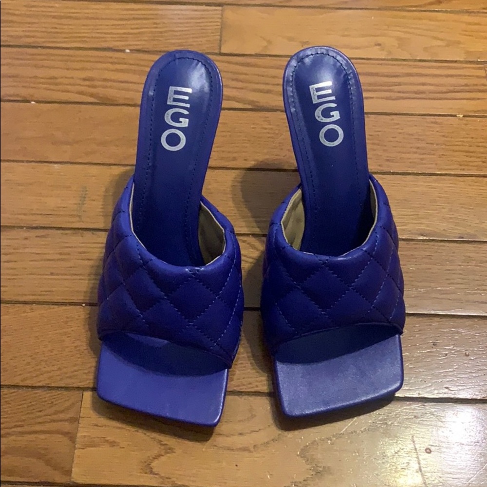Purple Square Toe Sandals - Picture 2 of 5